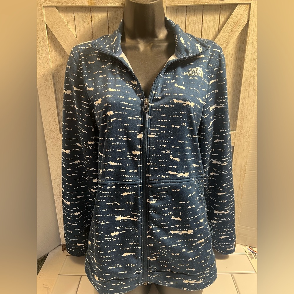 The North Face Navy and White Patterned Jacket